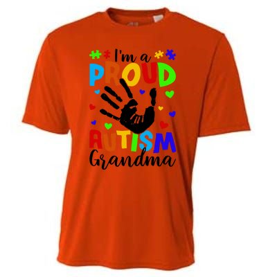 I'm A Proud Autism Grandma Autism Awareness Gift Cooling Performance Crew T-Shirt