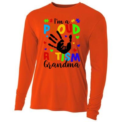 I'm A Proud Autism Grandma Autism Awareness Gift Cooling Performance Long Sleeve Crew