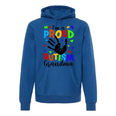 I'm A Proud Autism Grandma Autism Awareness Gift Premium Hoodie