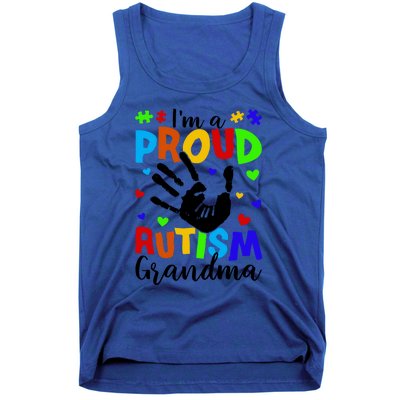 I'm A Proud Autism Grandma Autism Awareness Gift Tank Top