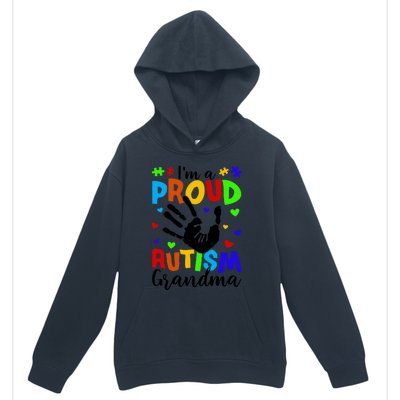 I'm A Proud Autism Grandma Autism Awareness Gift Urban Pullover Hoodie