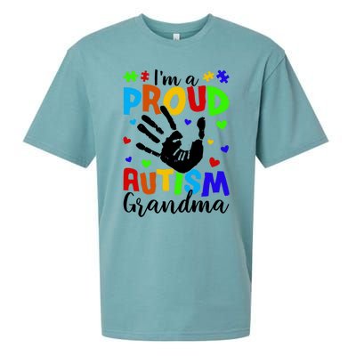 I'm A Proud Autism Grandma Autism Awareness Gift Sueded Cloud Jersey T-Shirt