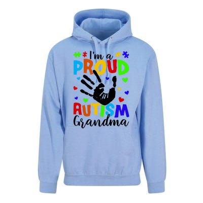 I'm A Proud Autism Grandma Autism Awareness Gift Unisex Surf Hoodie