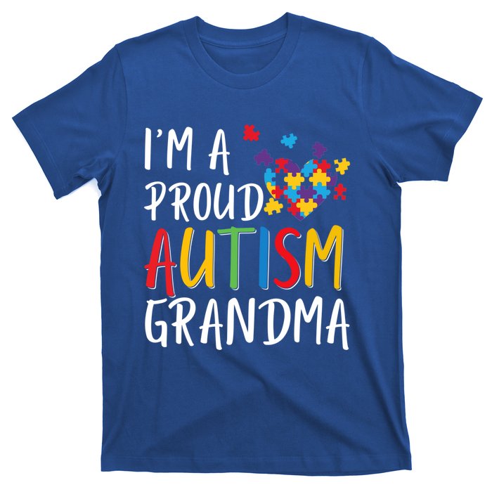 I'm A Proud Autism Grandma Awareness Puzzle Ribbon Gift T-Shirt