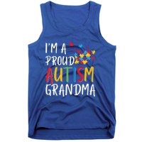 I'm A Proud Autism Grandma Awareness Puzzle Ribbon Gift Tank Top