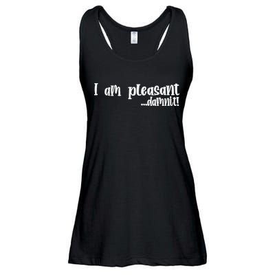 I Am Pleasant Damnit Ladies Essential Flowy Tank