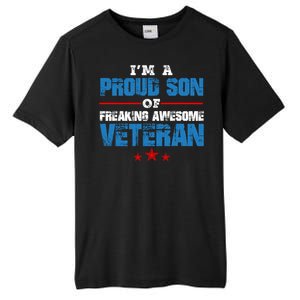 I'm A Proud Son Of Freaking Awesome Veteran Dad Gift Tall Fusion ChromaSoft Performance T-Shirt