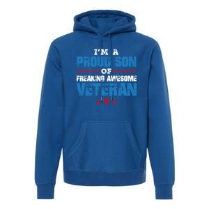 I'm A Proud Son Of Freaking Awesome Veteran Dad Gift Premium Hoodie