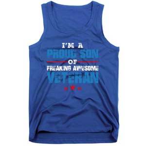 I'm A Proud Son Of Freaking Awesome Veteran Dad Gift Tank Top