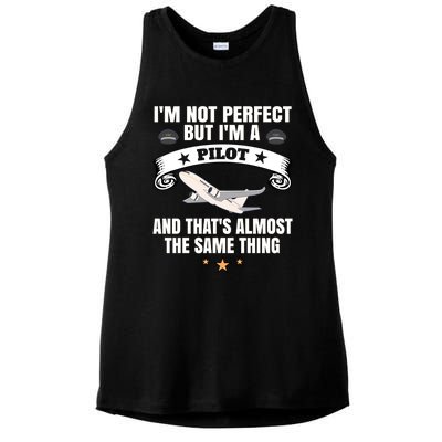 Im A Pilot Airplane Aviation Gift Ladies PosiCharge Tri-Blend Wicking Tank