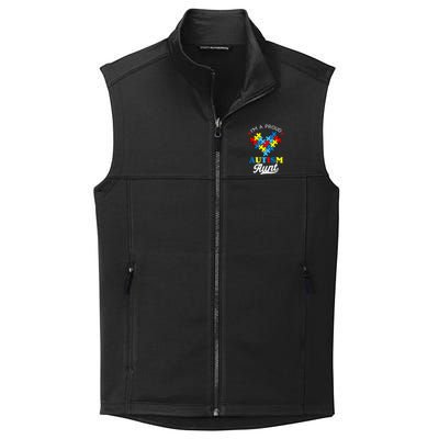 I'm A Proud Autism Aunt Autism Awareness Heart Niece Nephew Collective Smooth Fleece Vest