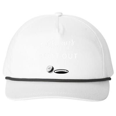 I Always Putt Out Funny Golf Snapback Five-Panel Rope Hat