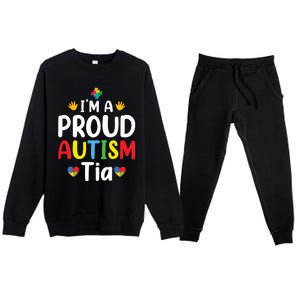 IM A Proud Autism Tia Gift Premium Crewneck Sweatsuit Set