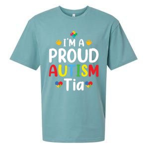 IM A Proud Autism Tia Gift Sueded Cloud Jersey T-Shirt