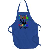 I'm A Proud Autism Grandpa Autism Awareness Great Gift Full-Length Apron With Pockets