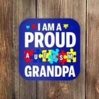 I'm A Proud Autism Grandpa Autism Awareness Gift Coaster