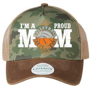 I'm a Proud Basketball Volleyball Mom - Combined Sports Legacy Tie Dye Trucker Hat