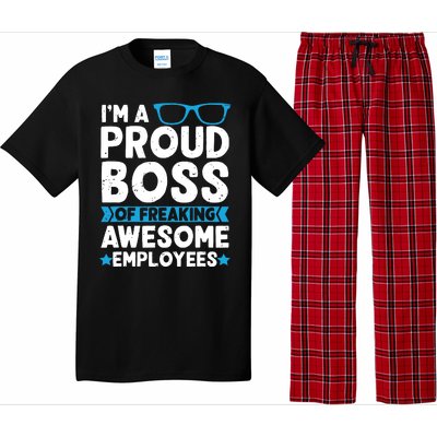 Im A Proud Boss Of Freaking Awesome Employees Boss Day Pajama Set