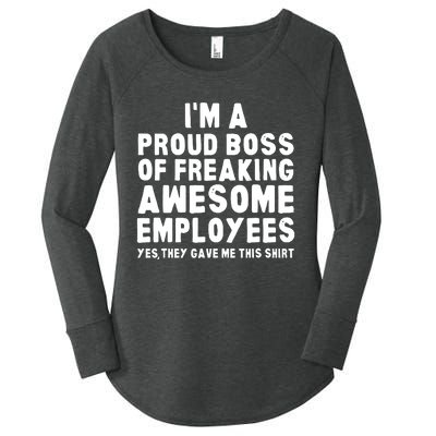 Im A Proud Boss Of Freaking Awesome Employees Women's Perfect Tri Tunic Long Sleeve Shirt