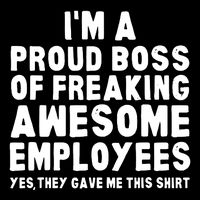 Im A Proud Boss Of Freaking Awesome Employees Short Acrylic Beanie