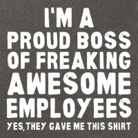 Im A Proud Boss Of Freaking Awesome Employees Cotton Canvas Backpack