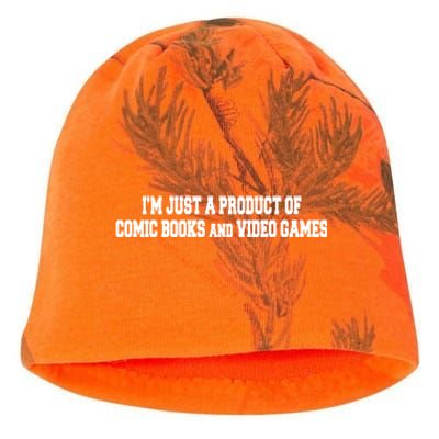 IM A Product Of Comics And Video Games Joke Humor Graphic Gift Kati - Camo Knit Beanie