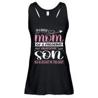 I'm A Proud Mom Freaking Awesome Son Yes He Bought Me This Ladies Essential Flowy Tank