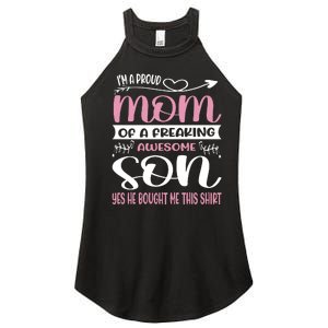 I'm A Proud Mom Freaking Awesome Son Yes He Bought Me This Women's Perfect Tri Rocker Tank