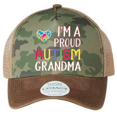 IM A Proud Autism Grandma Awareness Gift Legacy Tie Dye Trucker Hat