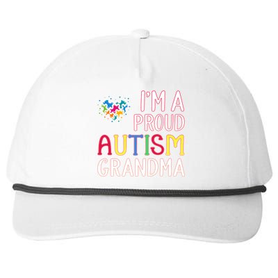 IM A Proud Autism Grandma Awareness Gift Snapback Five-Panel Rope Hat