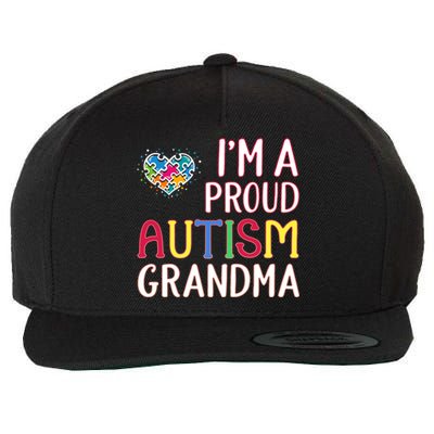 IM A Proud Autism Grandma Awareness Gift Wool Snapback Cap