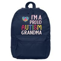 IM A Proud Autism Grandma Awareness Gift 16 in Basic Backpack