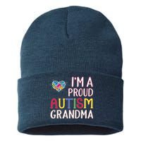 IM A Proud Autism Grandma Awareness Gift Sustainable Knit Beanie