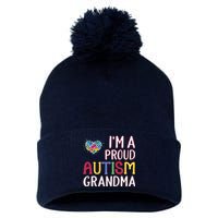 IM A Proud Autism Grandma Awareness Gift Pom Pom 12in Knit Beanie