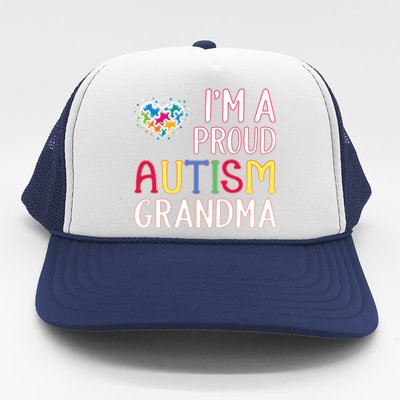 IM A Proud Autism Grandma Awareness Gift Trucker Hat