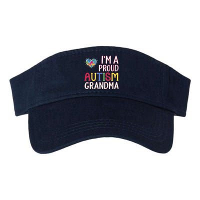 IM A Proud Autism Grandma Awareness Gift Valucap Bio-Washed Visor