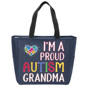 IM A Proud Autism Grandma Awareness Gift Zip Tote Bag