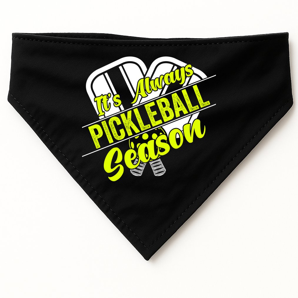 It's Always Pickleball Season Pickleball Paddle Gifts USA-Made Doggie Bandana