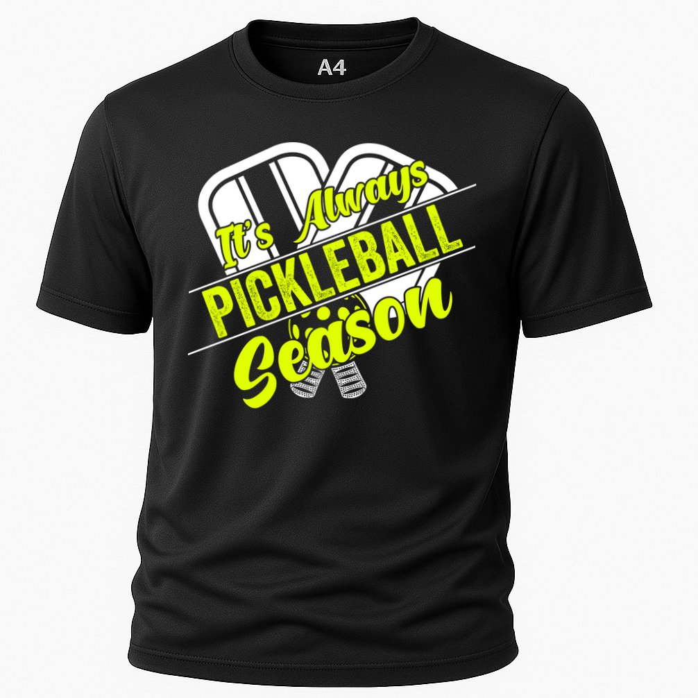 It's Always Pickleball Season Pickleball Paddle Gifts Cooling Performance Crew T-Shirt