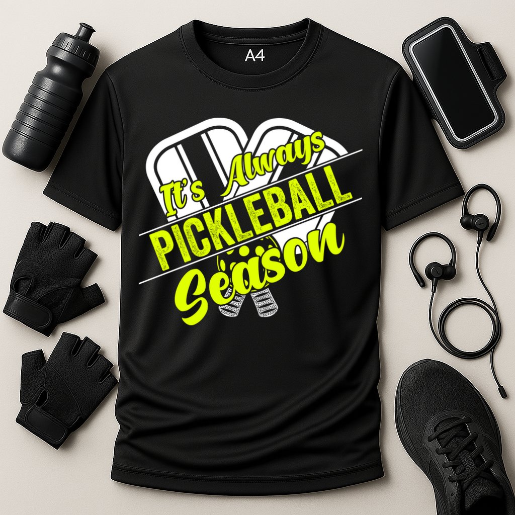 It's Always Pickleball Season Pickleball Paddle Gifts Cooling Performance Crew T-Shirt