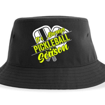 It's Always Pickleball Season Pickleball Paddle Gifts Sustainable Bucket Hat
