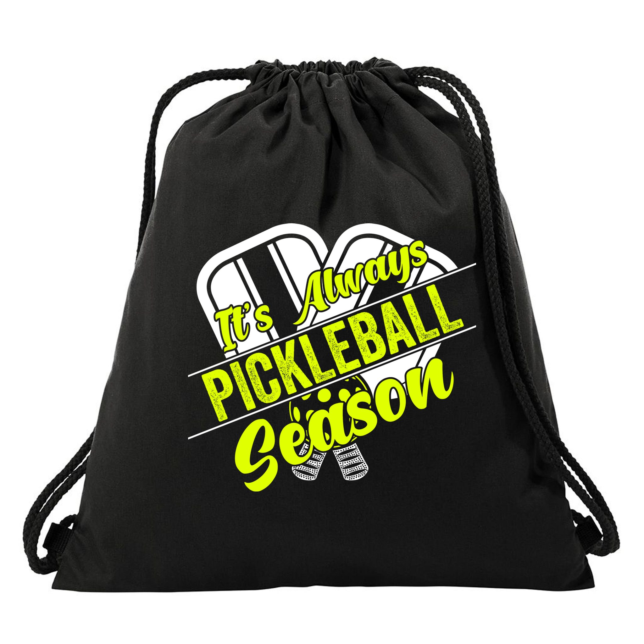 It's Always Pickleball Season Pickleball Paddle Gifts Drawstring Bag