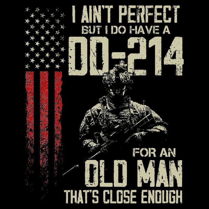 I AinT Perfect But I Do Have A Dd 214 For An Old Man Drawstring Bag