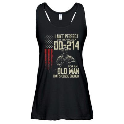 I AinT Perfect But I Do Have A Dd 214 For An Old Man Ladies Essential Flowy Tank