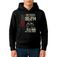 I AinT Perfect But I Do Have A Dd 214 For An Old Man Kids Hoodie