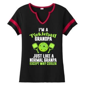 I'm A Pickleball Grandpa Just Like A Normal Grandpa Except Way Cooler Ladies Halftime Notch Neck Tee