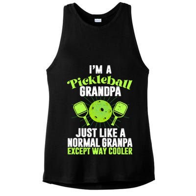 I'm A Pickleball Grandpa Just Like A Normal Grandpa Except Way Cooler Ladies PosiCharge Tri-Blend Wicking Tank