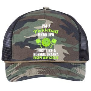 I'm A Pickleball Grandpa Just Like A Normal Grandpa Except Way Cooler Retro Rope Trucker Hat Cap