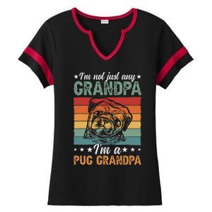 IM A Pug Grandpa Of A Pug Grandfather Ladies Halftime Notch Neck Tee