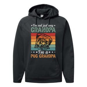 IM A Pug Grandpa Of A Pug Grandfather Performance Fleece Hoodie